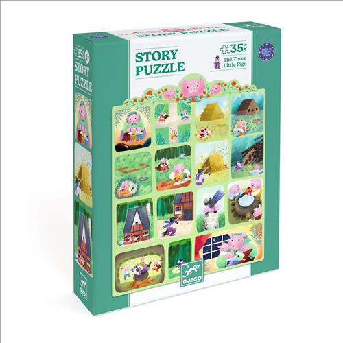 story puzzle i tre porcellini