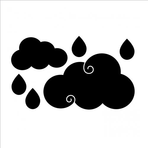 adesivi muro lavagna nuvole