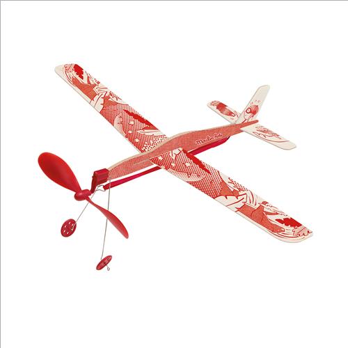 aereoplano a elastico rosso