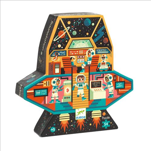 silhouette puzzle. spazio