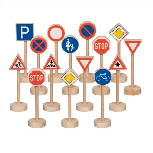 segnali stradali in legno