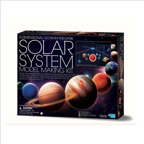grande sistema solare 3d. luminescente