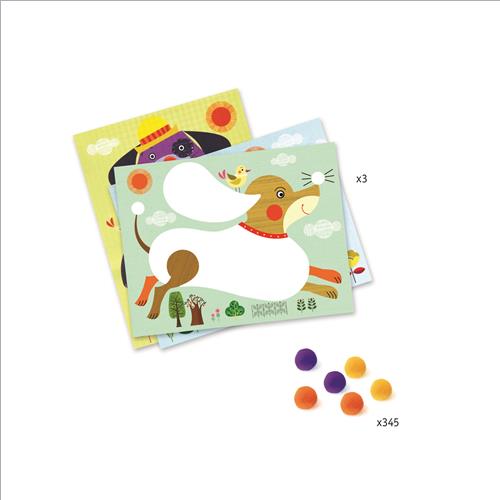 decorare con i ponpon cagnolini