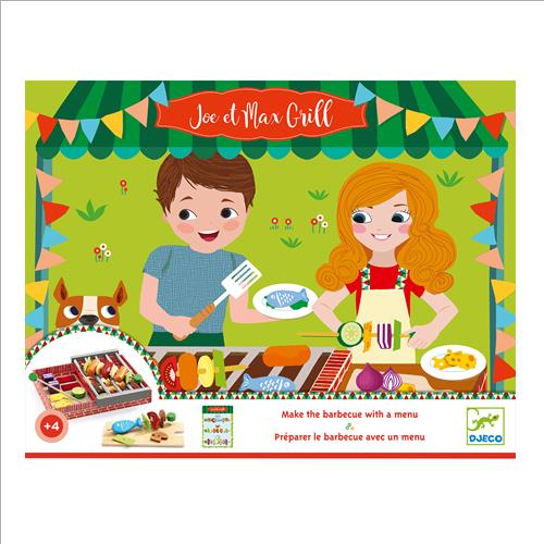 preparando il bbq con menù