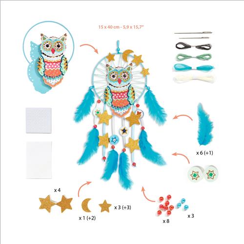 crea l'acchiappasogni. civetta dorata