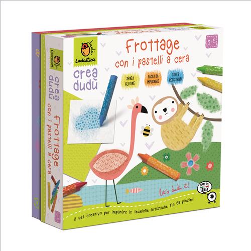 frottage con i pastelli a cera