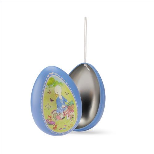 uovo blu metallo piccolo