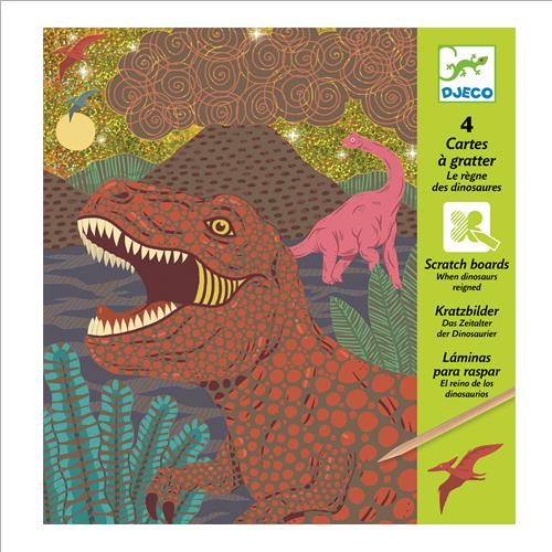 carte da grattare. dinosauri