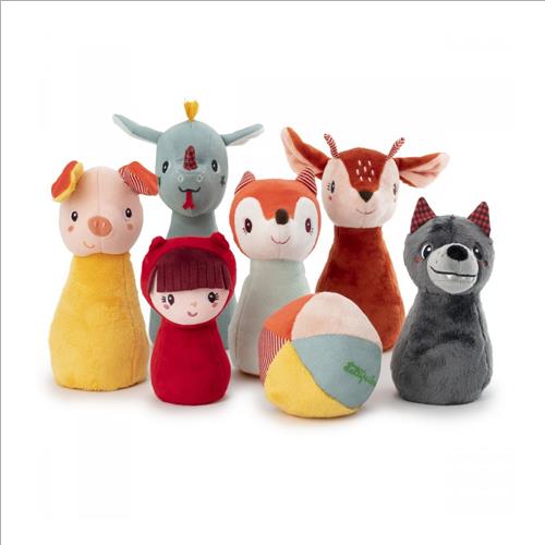 set birilli stoffa animali della foresta