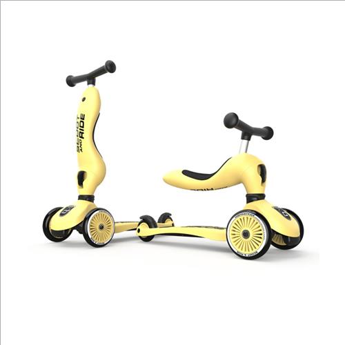 triciclo trasformabile 2 in 1 giallo