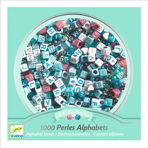 1000 perle alfabeto argento