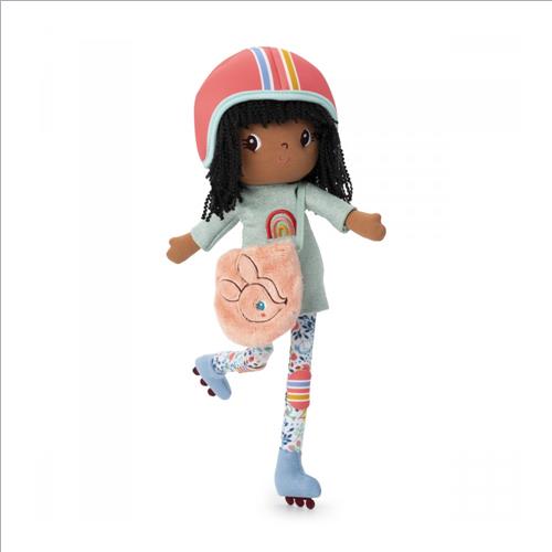 lea. bambola stoffa con pattini