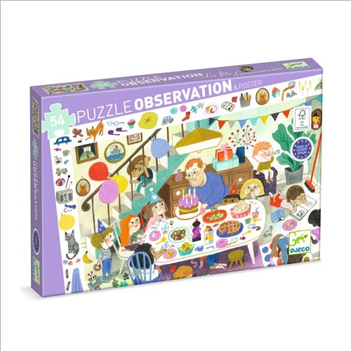 puzzle observation. festa di compleanno