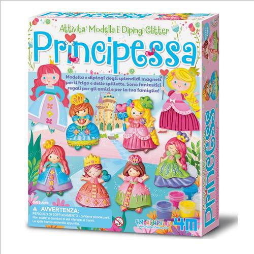 modella e colora principesse glitter