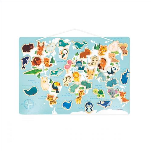 puzzle magnetico. gli animali nel mondo
