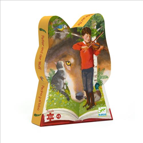 silhouette puzzle pierino e il lupo