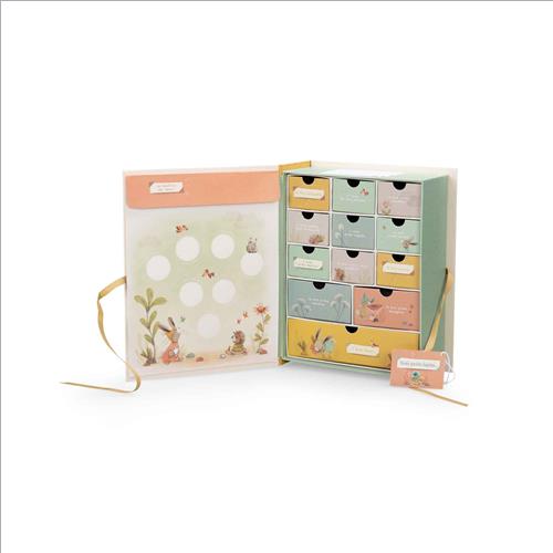 cofanetto nascita. trois petits lapins