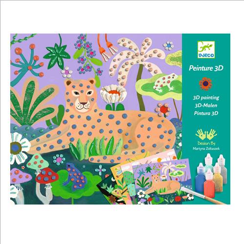 pittura in 3d. foresta tropicale