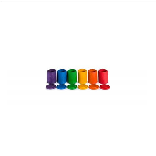 cilindri con coperchio arcobaleno