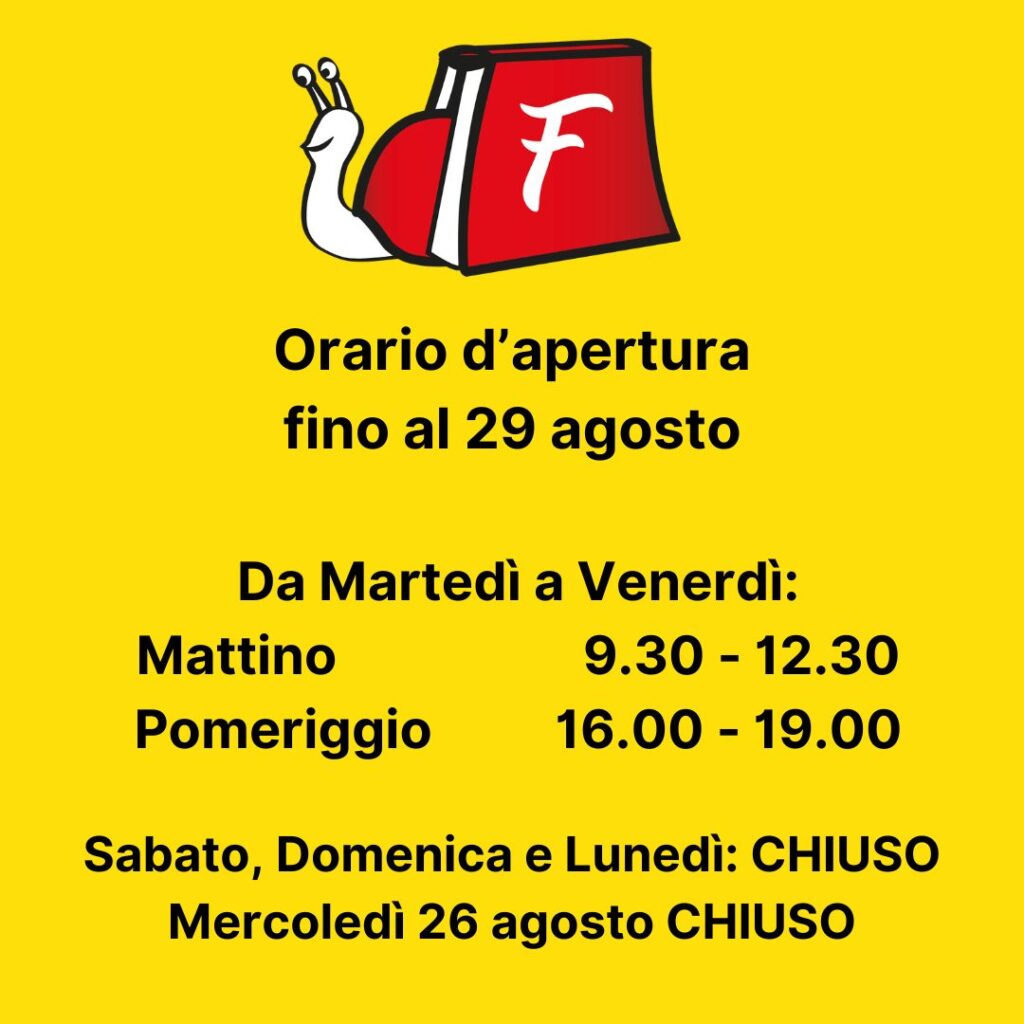 orari libreria agosto