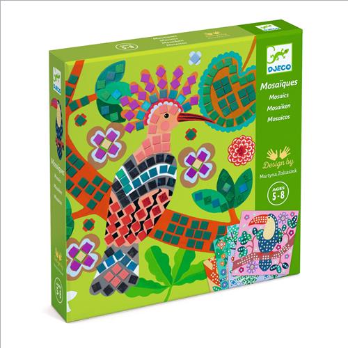 mosaico. chiome di uccelli