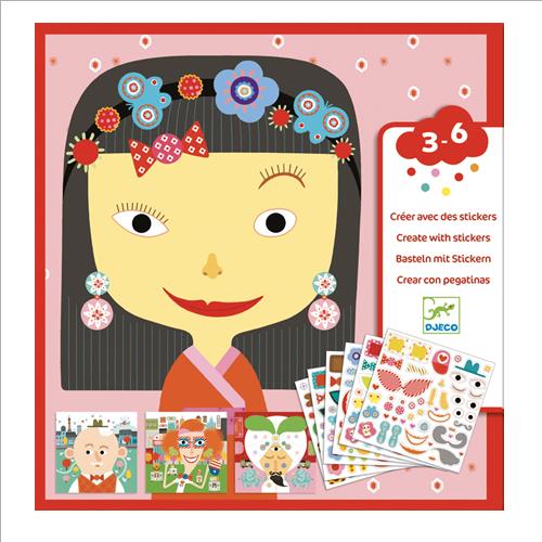 create with stickers all different