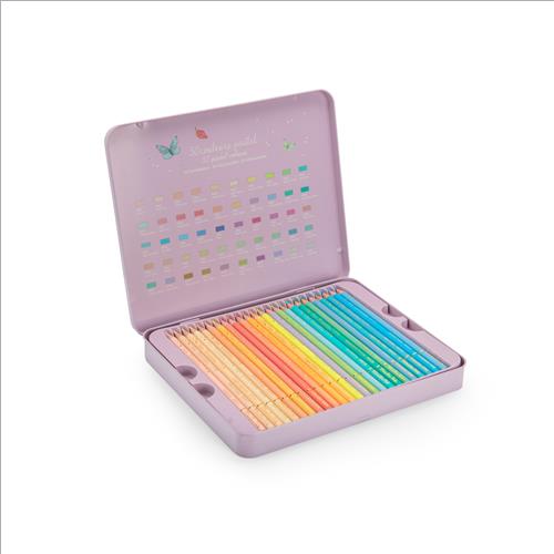 scatola metallo 50 pastelli. les rosalie